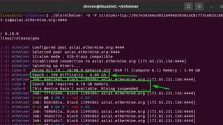 Ethminer screenshot
