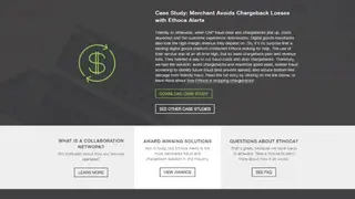 Ethoca Eliminate Chargebacks screenshot