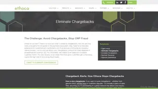 Ethoca Eliminate Chargebacks screenshot