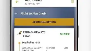 Etihad Airways screenshot