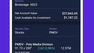 E*Trade Web Platform screenshot