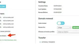 Eurodns screenshot