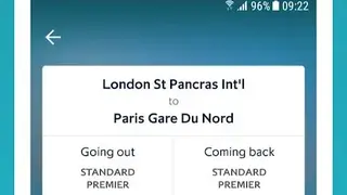 Eurostar screenshot