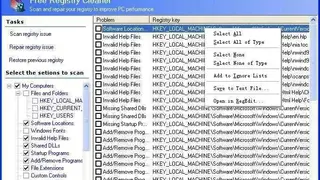 Eusing Free Registry Cleaner screenshot