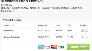 EventBrite Sell Tickets screenshot