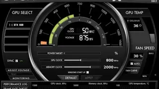 EVGA Precision screenshot