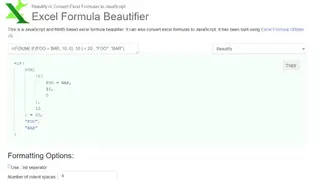 Excel Formula Beautifier screenshot