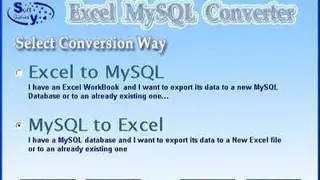 Excel-MySQL Converter screenshot