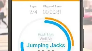 Exercise timer screenshot