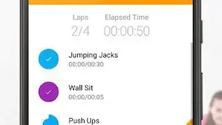 Exercise timer screenshot