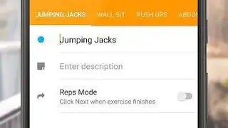Exercise timer screenshot