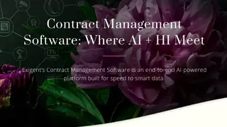 Exigent Contract Management screenshot
