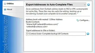 Export Addresses to Auto-Complete Files screenshot