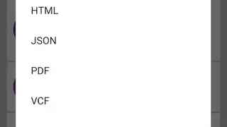 Export Contacts screenshot