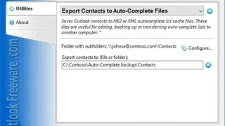 Export Contacts to Auto-Complete Files screenshot