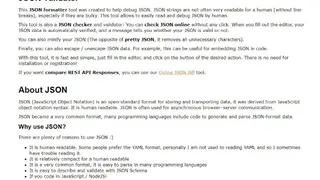 ExtendsClass JSON Formatter screenshot