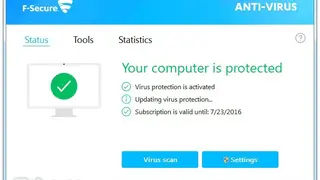 F-Secure Anti-Virus screenshot