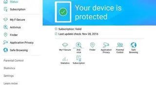 F-Secure Anti-Virus screenshot
