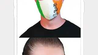 Face mask photo editing screenshot
