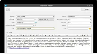 FactSet Research Management screenshot