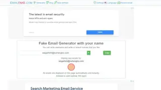 Fake Email Generator screenshot