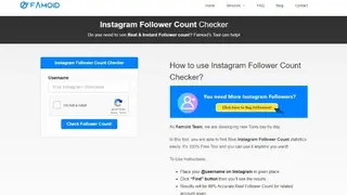Famoid Instagram Follower Count Checker screenshot