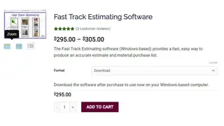 Fast Track Estimating screenshot