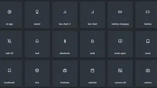 Feather icons screenshot