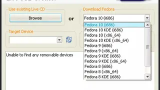 Fedora LiveUSB Creator screenshot