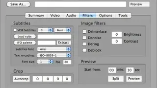 ffmpegX screenshot
