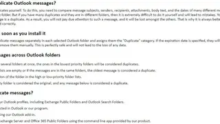 Find Duplicate Messages for Outlook screenshot