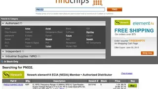 Findchips screenshot