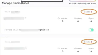Firefox Relay screenshot