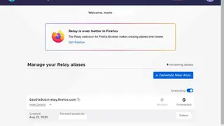 Firefox Relay screenshot