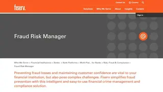 Fiserv Fraud Risk Manager screenshot
