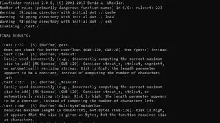 Flawfinder screenshot
