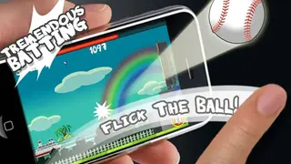 Flick Home Run! baseball game screenshot