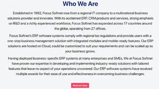 Focus ERP screenshot