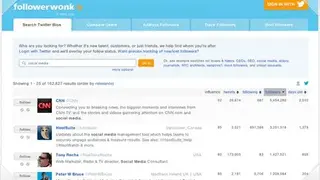 Followerwonk screenshot