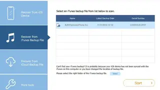 FoneDog iOS Data Recovery screenshot