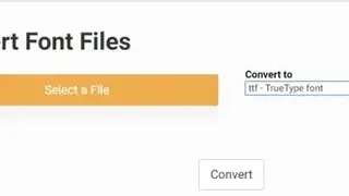 Font conversion tool screenshot