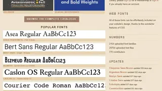 Font Library screenshot