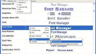 Font Manager screenshot