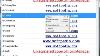 Font Manager screenshot