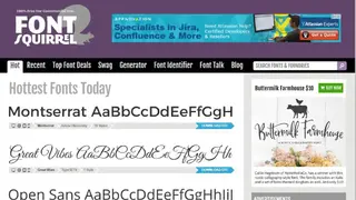 Font Squirrel screenshot