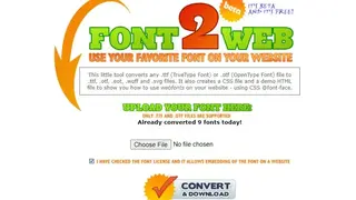 Font2web screenshot