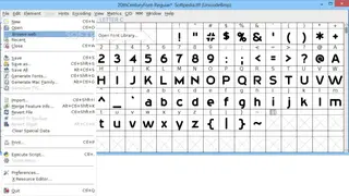 FontForge screenshot
