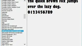 Fontster screenshot