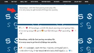 fontvilla Stylish Text Generator screenshot