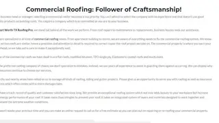Fort Worth TX Roofing Pro Commercial Roofing screenshot